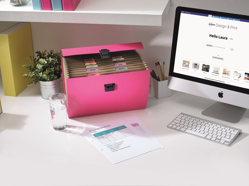 Filing documents at home Avery